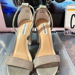Steve Madden Glittering Silver Heels